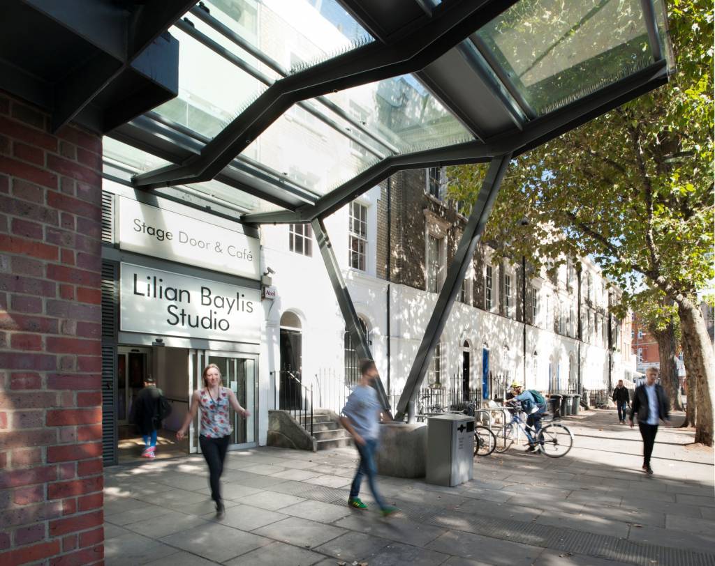 Stage door entrance at Sadler's Wells Theatre